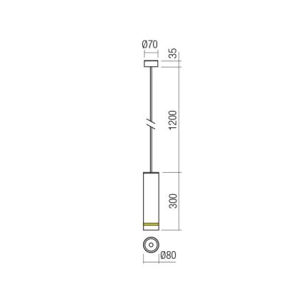 Redo 90514 - Lampada LED a sospensione da esterno KLOU LED/9W/230V IP54 antracite