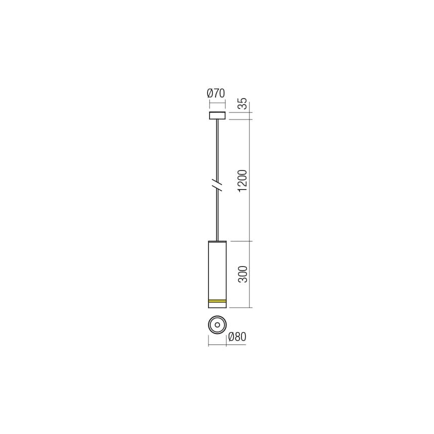 Redo 90514 - Lampada LED a sospensione da esterno KLOU LED/9W/230V IP54 antracite
