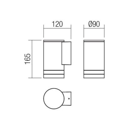 Redo 90517 - Applique da esterno CARGO 1xGU10/28W/230V IP54 antracite