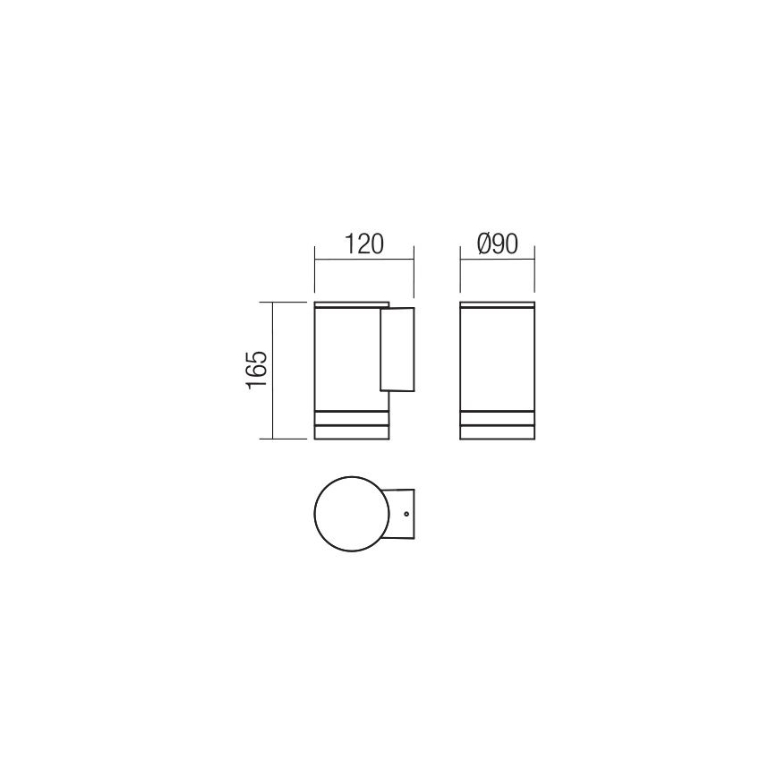 Redo 90517 - Applique da esterno CARGO 1xGU10/28W/230V IP54 antracite