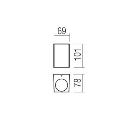 Redo 90528 - Applique da esterno BRIO LED/6W/230V 3000K IP54 marrone