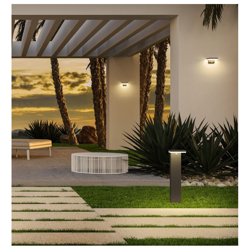 Redo 90535 - Applique a LED solare con sensore TAIYO LED/2W/3,7V 3000K 2200 mAh IP54 antracite