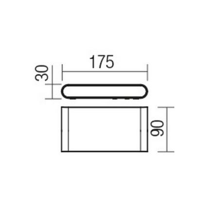 Redo 9054 - Applique a LED da esterno POCKET LED/6W/230V IP54