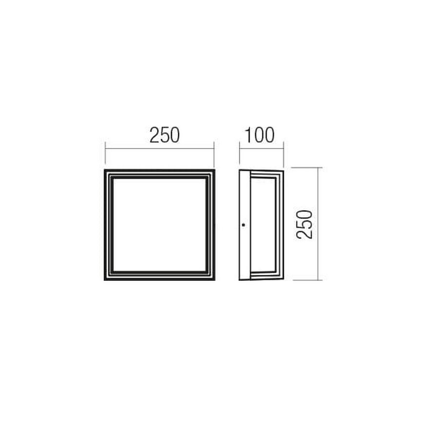 Redo 90565 - Applique a LED da esterno QUADRIS LED/20W/230V IP54 antracite