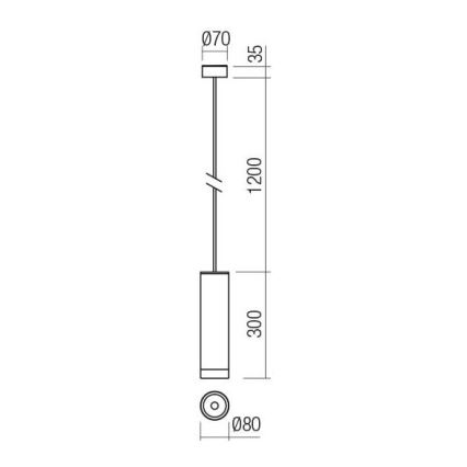 Redo 90571 - Lampada LED a sospensione da esterno KLOU LED/9W/230V IP54 antracite