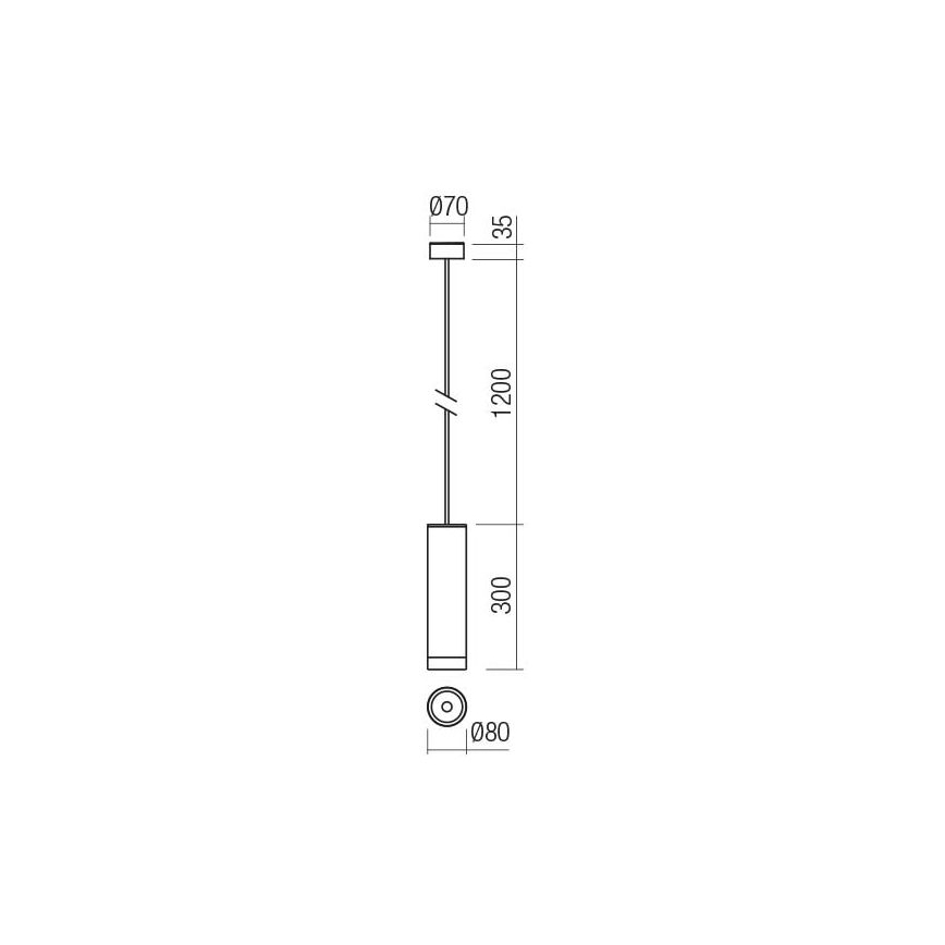 Redo 90571 - Lampada LED a sospensione da esterno KLOU LED/9W/230V IP54 antracite
