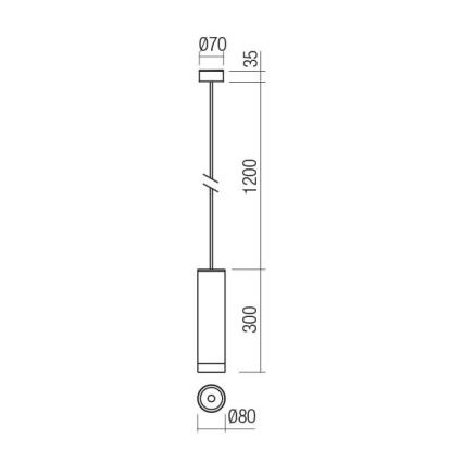 Redo 90572 - Lampada LED a sospensione da esterno KLOU LED/9W/230V IP54 marrone