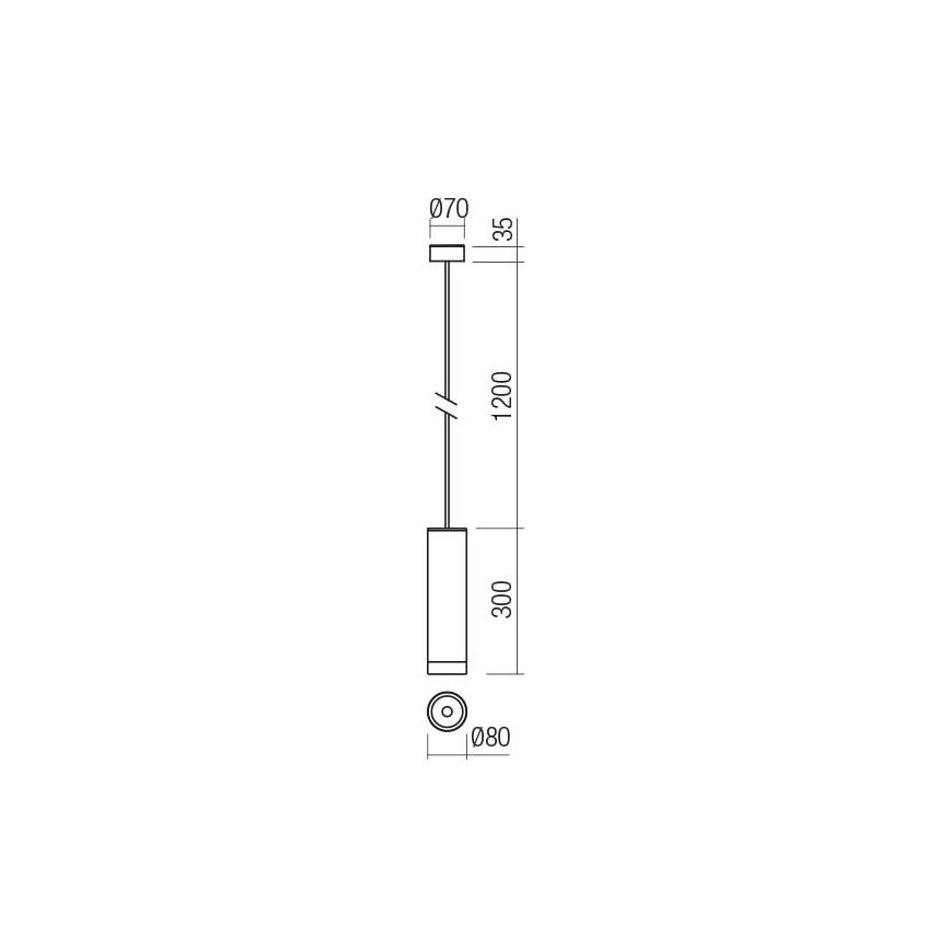 Redo 90572 - Lampada LED a sospensione da esterno KLOU LED/9W/230V IP54 marrone