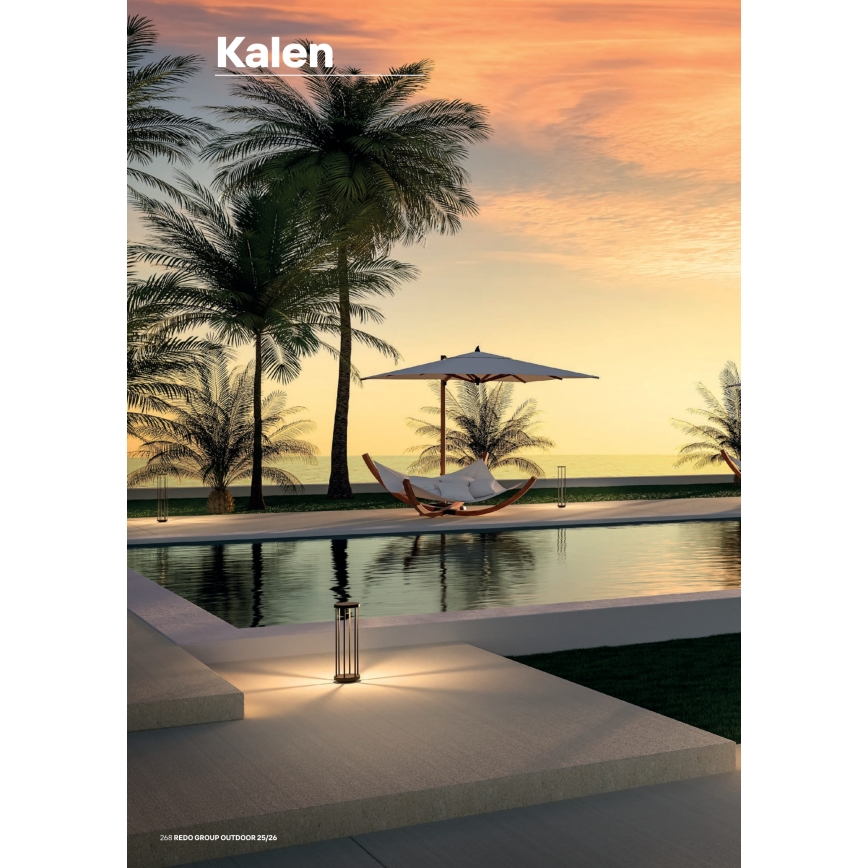 Redo 90577 - Lampada da esterno a LED KALEN LED/8W/230V 3000K 20 cm IP65 antracite