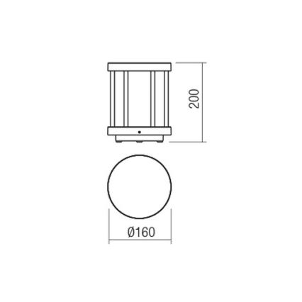 Redo 90577 - Lampada da esterno a LED KALEN LED/8W/230V 3000K 20 cm IP65 antracite