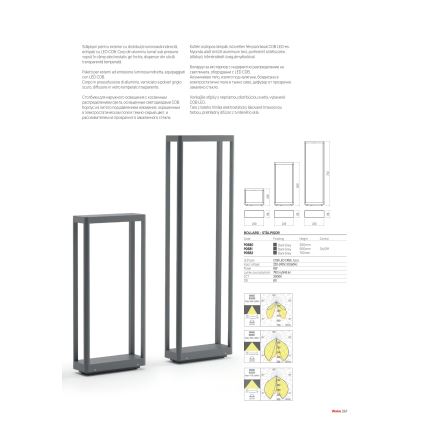 Redo 90580 - Lampada da esterno LED WAKE LED/8W/230V 3000K 20 cm IP65 antracite