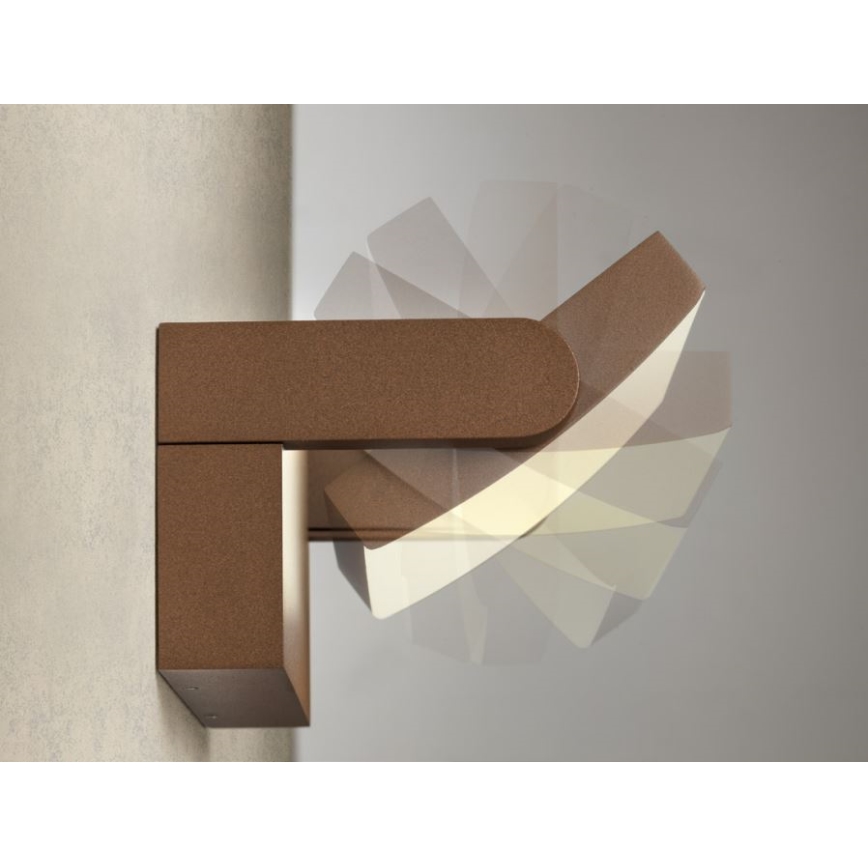 Redo 90585 - Applique da esterno LED FLIP/20W/230V 3000K CRI 90 IP54 marrone