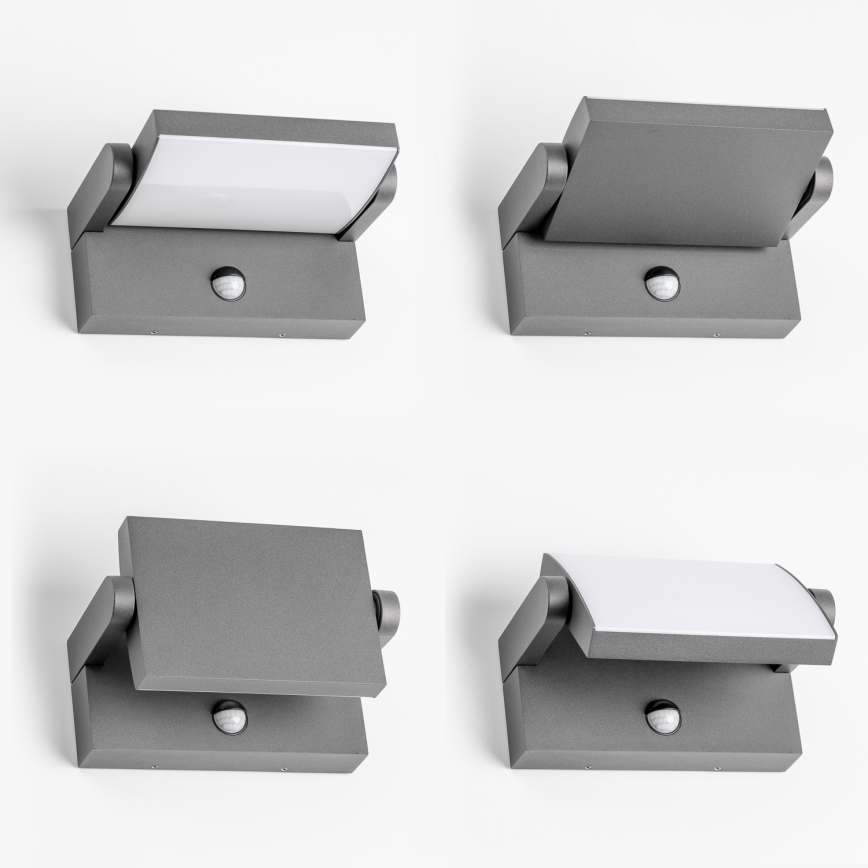 Redo 90587 - Applique LED da esterno con sensore FLIP LED/20W/230V 3000K CRI 90 IP54 antracite