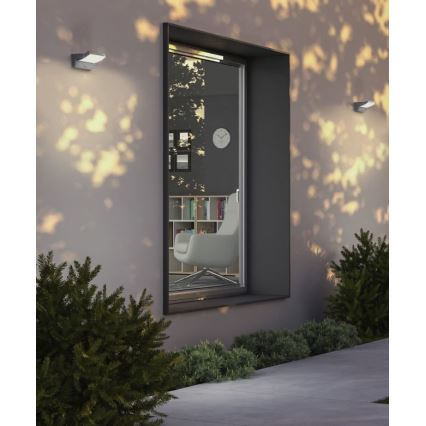 Redo 90587 - LED Applique da esterno con sensore FLIP LED/20W/230V CRI 90 3000K IP54 antracite