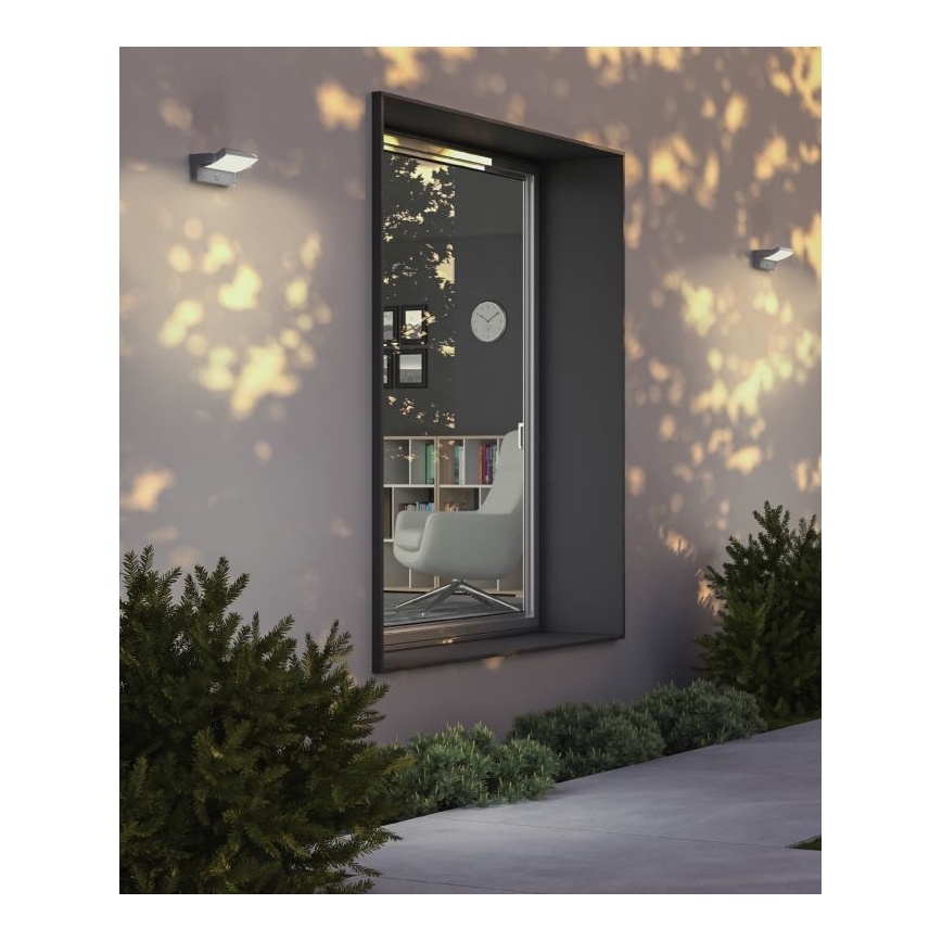 Redo 90587 - LED Applique da esterno con sensore FLIP LED/20W/230V CRI 90 3000K IP54 antracite