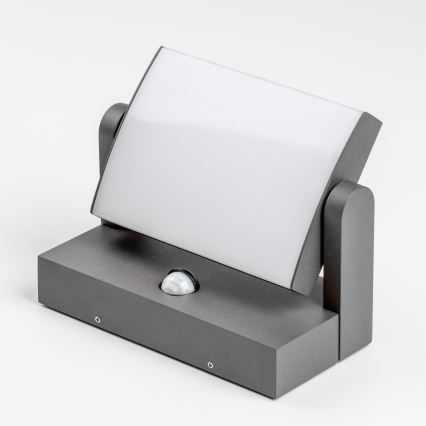 Redo 90587 - LED Applique da esterno con sensore FLIP LED/20W/230V CRI 90 3000K IP54 antracite