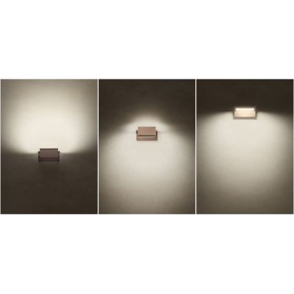 Redo 90588 - Applique LED da esterno con sensore FLIP LED/20W/230V 3000K CRI 90 IP54 marrone