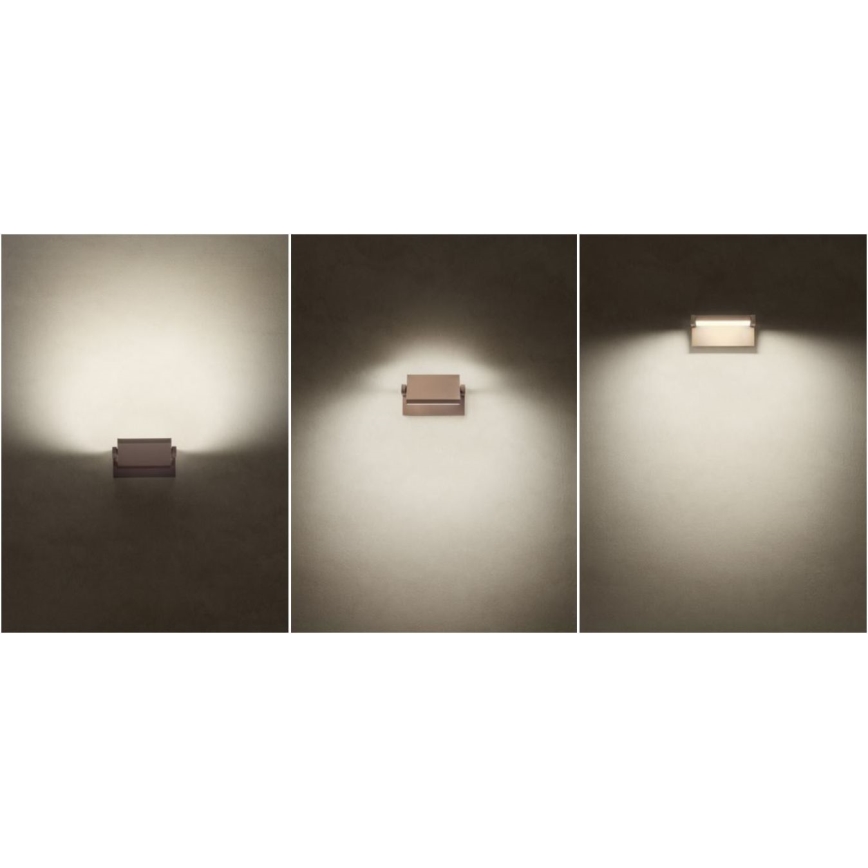 Redo 90588 - Applique LED da esterno con sensore FLIP LED/20W/230V 3000K CRI 90 IP54 marrone