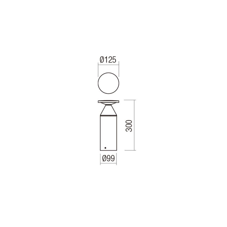 Redo 90590 - Lampada da esterno LED BIRO, 12W, 230V, 3000K, 30 cm, CRI 90, IP65, marrone