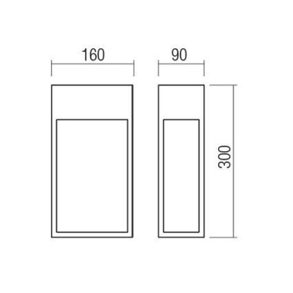 Redo 90603 - Applique da esterno STAND LED/20W/230V 3000K CRI 90 IP65 antracite