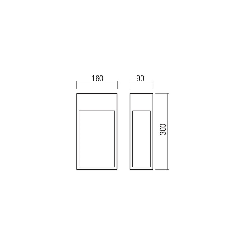 Redo 90603 - Applique da esterno STAND LED/20W/230V 3000K CRI 90 IP65 antracite