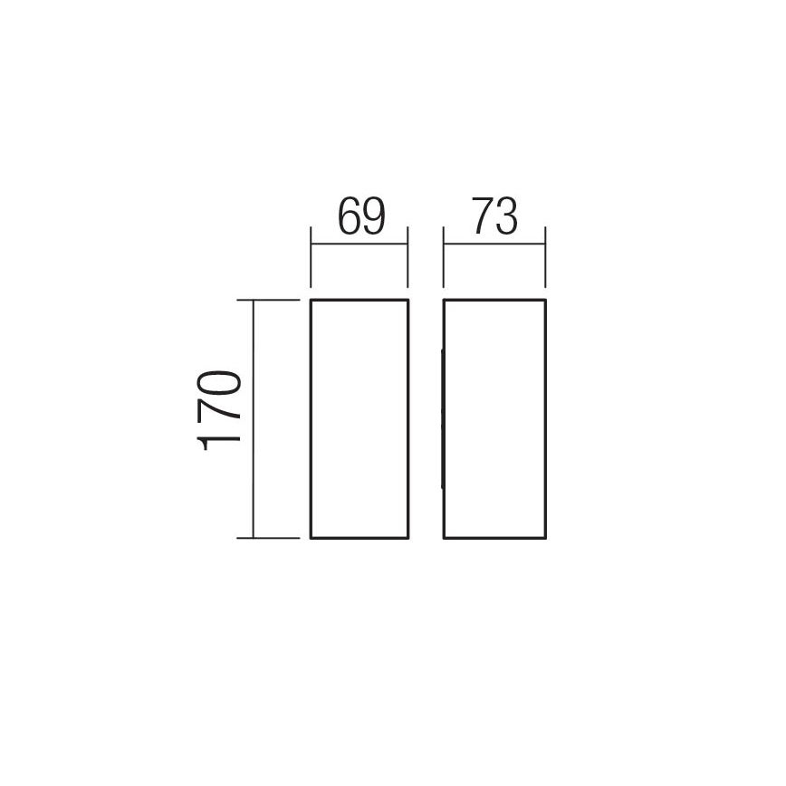 Redo 90635 - Applique a LED da esterno SONNY 2xLED/5W/230V 2200/3000/4000K IP54 bianco