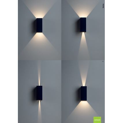 Redo 90637 - Applique a LED da esterno SONNY 2xLED/5W/230V 2200/3000/4000K IP54 marrone