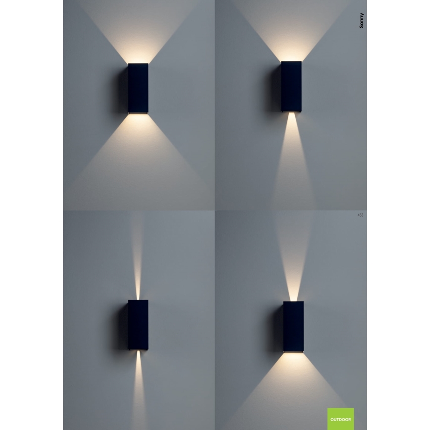 Redo 90637 - Applique a LED da esterno SONNY 2xLED/5W/230V 2200/3000/4000K IP54 marrone