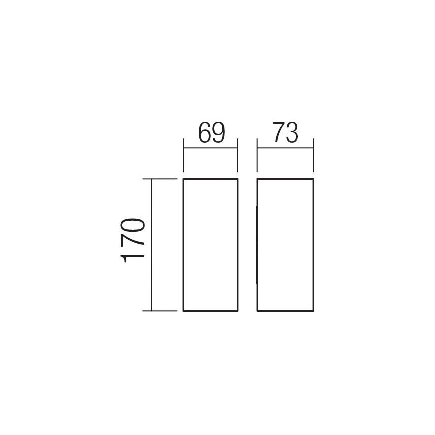 Redo 90637 - Applique a LED da esterno SONNY 2xLED/5W/230V 2200/3000/4000K IP54 marrone