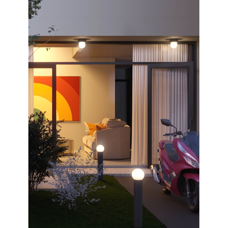 Redo 90642 - Lampada da esterno BULK 1xE27/28W/230V 50 cm IP44 antracite