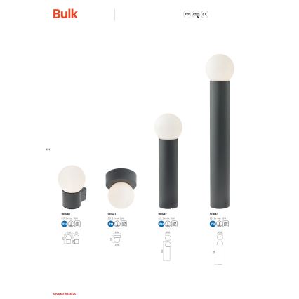 Redo 90642 - Lampada da esterno BULK 1xE27/28W/230V 50 cm IP44 antracite