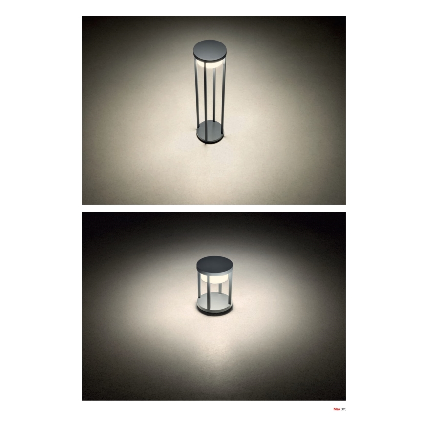 Redo 90676 - Lampada da esterno MAX LED/15W/230V 2700K 80 cm IP65 antracite