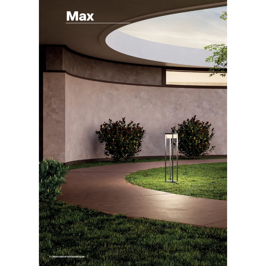 Redo 90677 - Lampada da esterno MAX LED/15W/230V 3000K 80 cm IP65 antracite