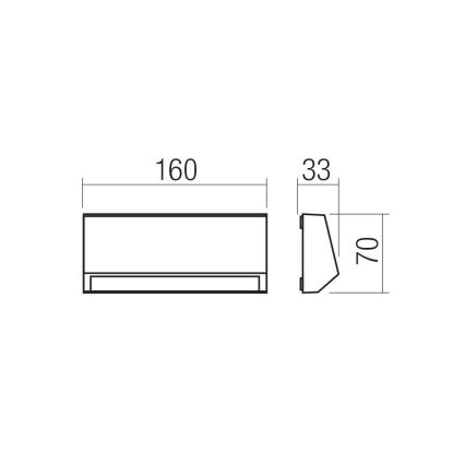 Redo 90679 - Lampada segnapasso da esterno ANDER LED/3W/230V 3000K IP65 antracite