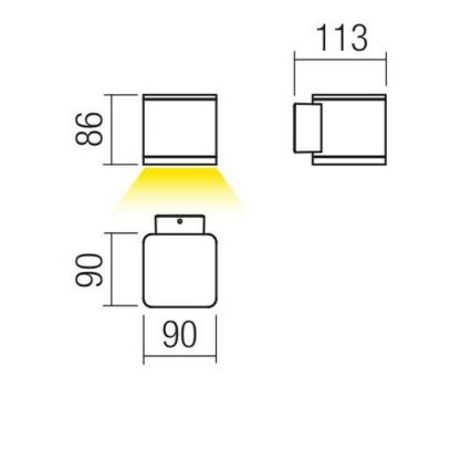 Redo 9069 - Luce Spot a LED da esterno BETA LED/6W/230V IP54