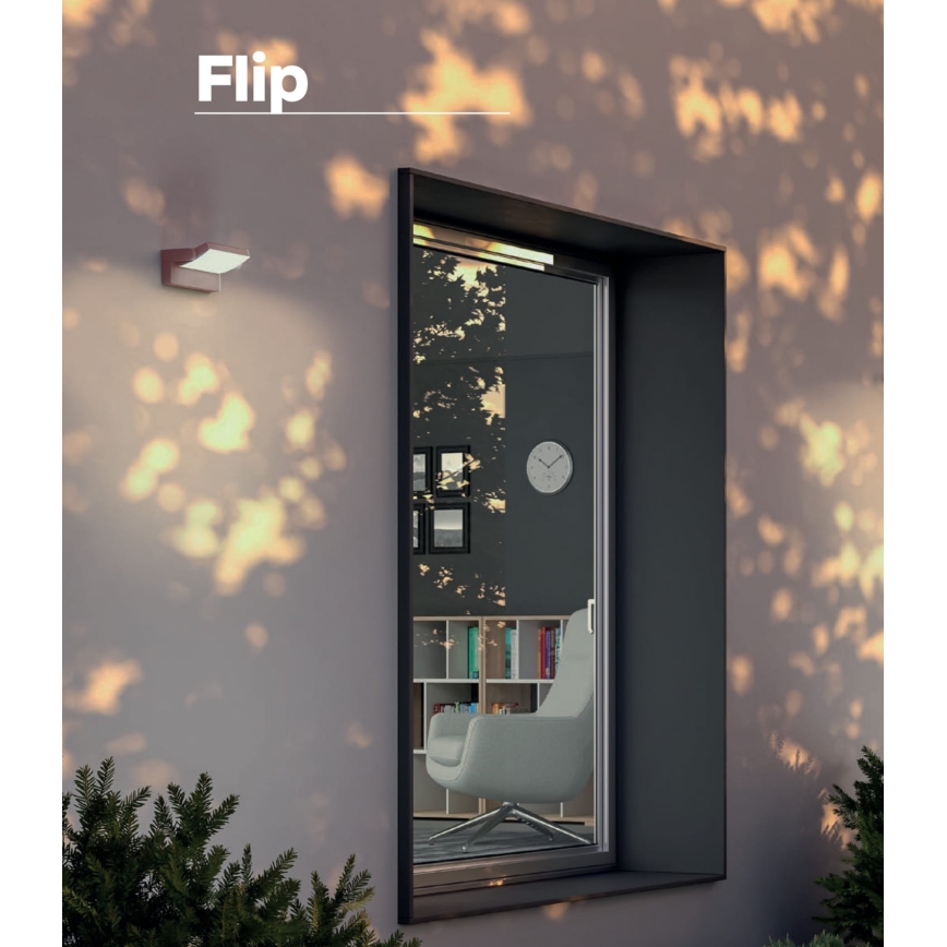 Redo 90716 - Applique da esterno LED FLIP LED/40W/230V 3000/4000/5000K CRI 90 IP54 marrone