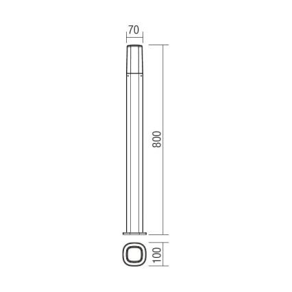 Redo 9078 - Lampada da esterno CRAYON 1xE27/42W/230V IP44