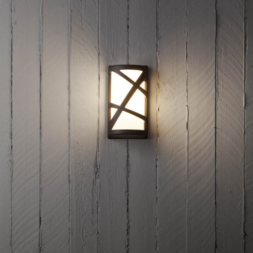 Redo 9097 - Applique da esterno VORTEX 1xE27/42W/230V IP44 marrone