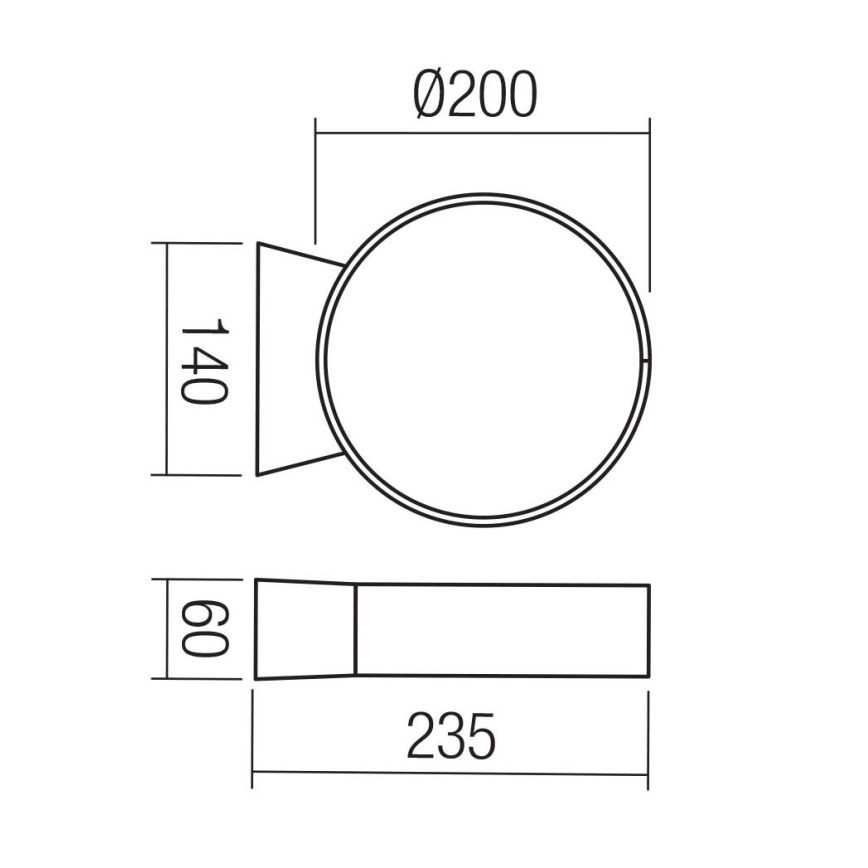 Redo 91062 - ONIRO applique da esterno a LED/8W/230V 3000K CRI 90 IP65 antracite