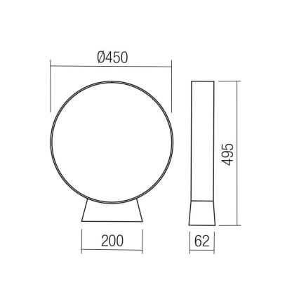 Redo 91067 - Lampada da esterno LED ONIRO LED/15W/230V 3000K 49,5 cm CRI 90 IP65 marrone
