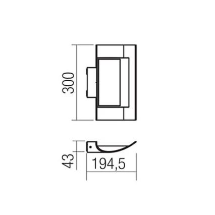 Redo 9112 - Applique a LED da esterno VELA LED/24W/230V IP54