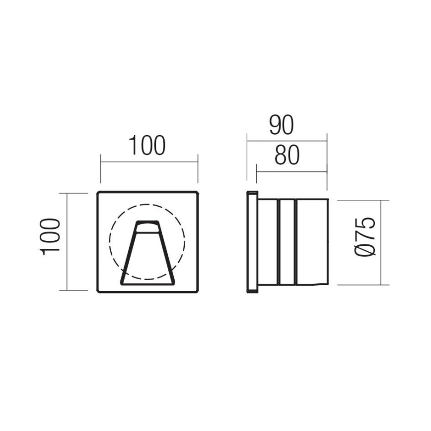 Redo 91195 - Lampada orientativa LED da esterno BAST LED/2,5W/230V 3000K CRI 90 IP65 grigio