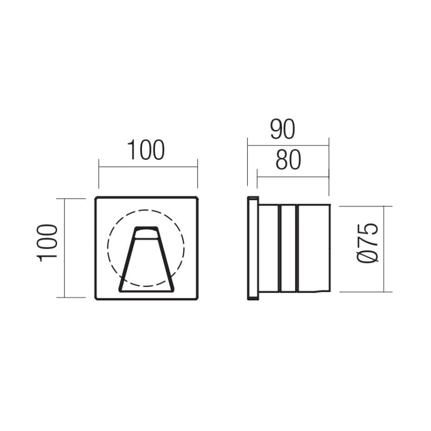 Redo 91196 - Lampada orientativa da esterno BAST LED/2,5W/230V 3000K CRI 90 IP65 antracite