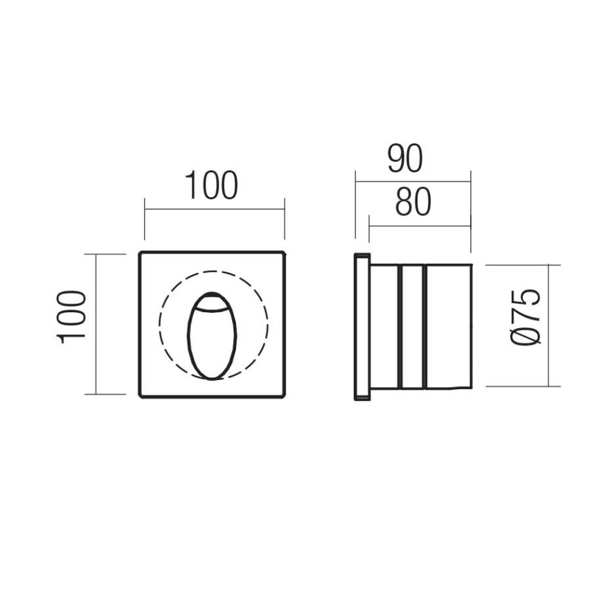Redo 91200 - Lampada LED orientativa per esterni BAST LED/2,5W/230V 3000K CRI 90 IP65 antracite