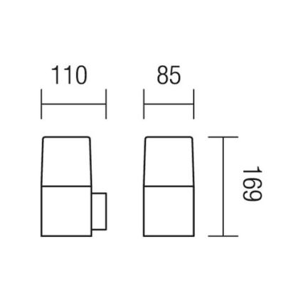 Redo 9265 - Applique da esterno TOGO 1xE27/13W/230V IP44