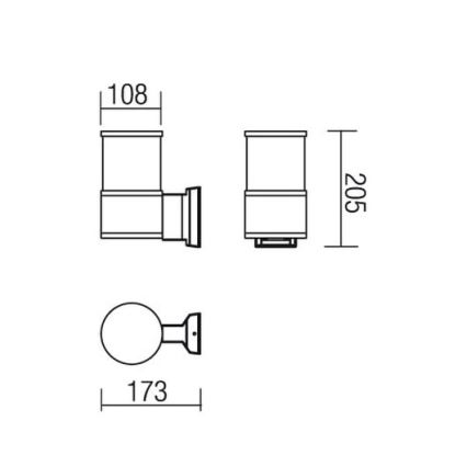 Redo 9326 - Applique EXTER 1xE27/42W/230V IP54