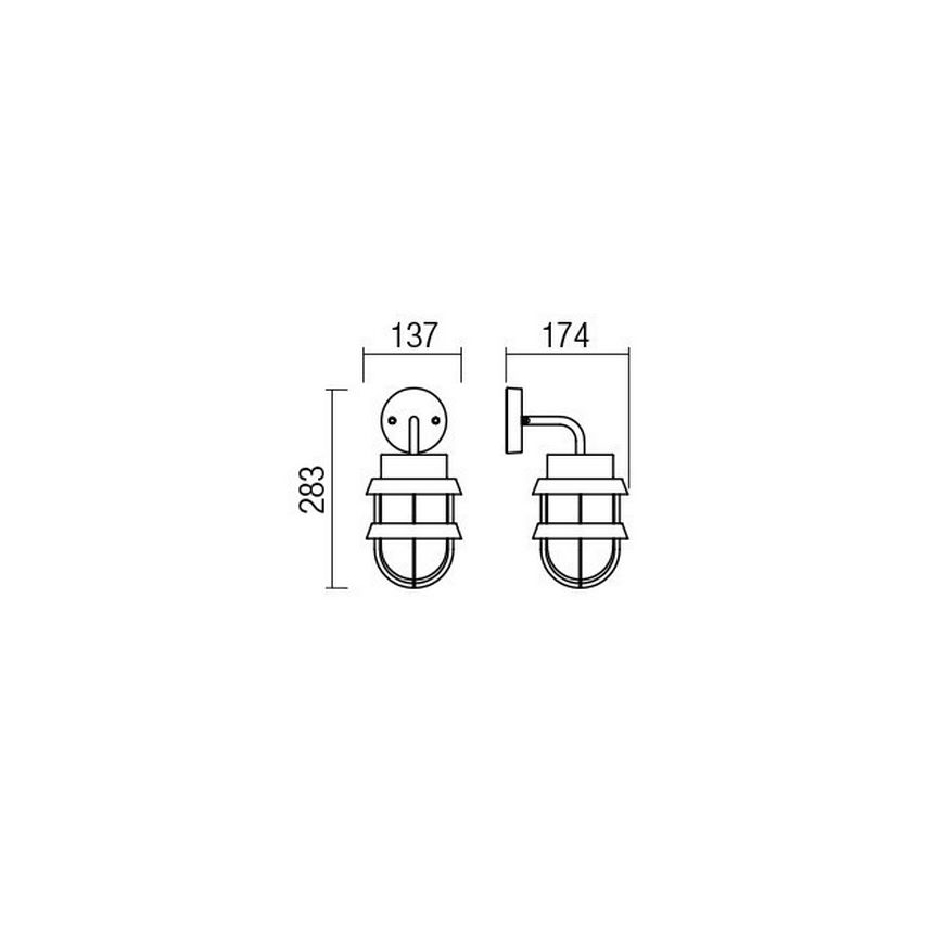 Redo 9498 - Applique da esterno CLAUT 1xE27/42W/230V IP44 antracite