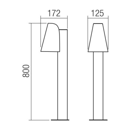 Redo 9532 - Lampada da esterno ALVAR 1xGU10/35W/230V IP44