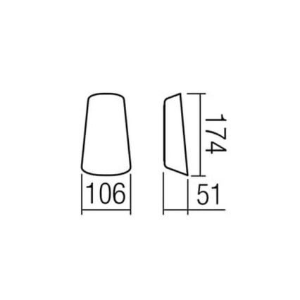 Redo 9536 - Applique a LED da esterno TWILL 1xLED/11W/230V IP65