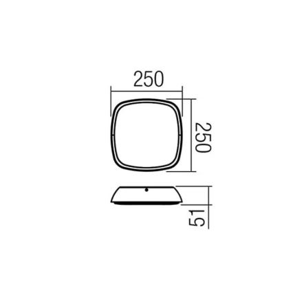 Redo 9539 - Plafoniera LED da esterno TWILL LED/20W/230V IP65 marrone